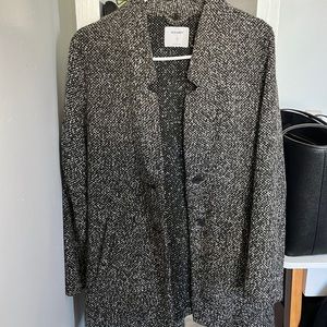 XS marled gray light peacoat